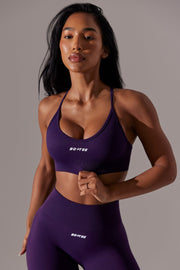 Constant - Scoop Neck Multi Strap Sports Bra in Purple