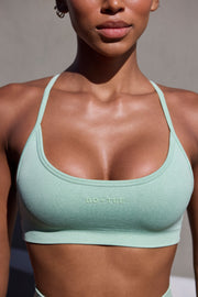 Movement -  Super Sculpt Seamless Open Back Sports Bra in Pistachio