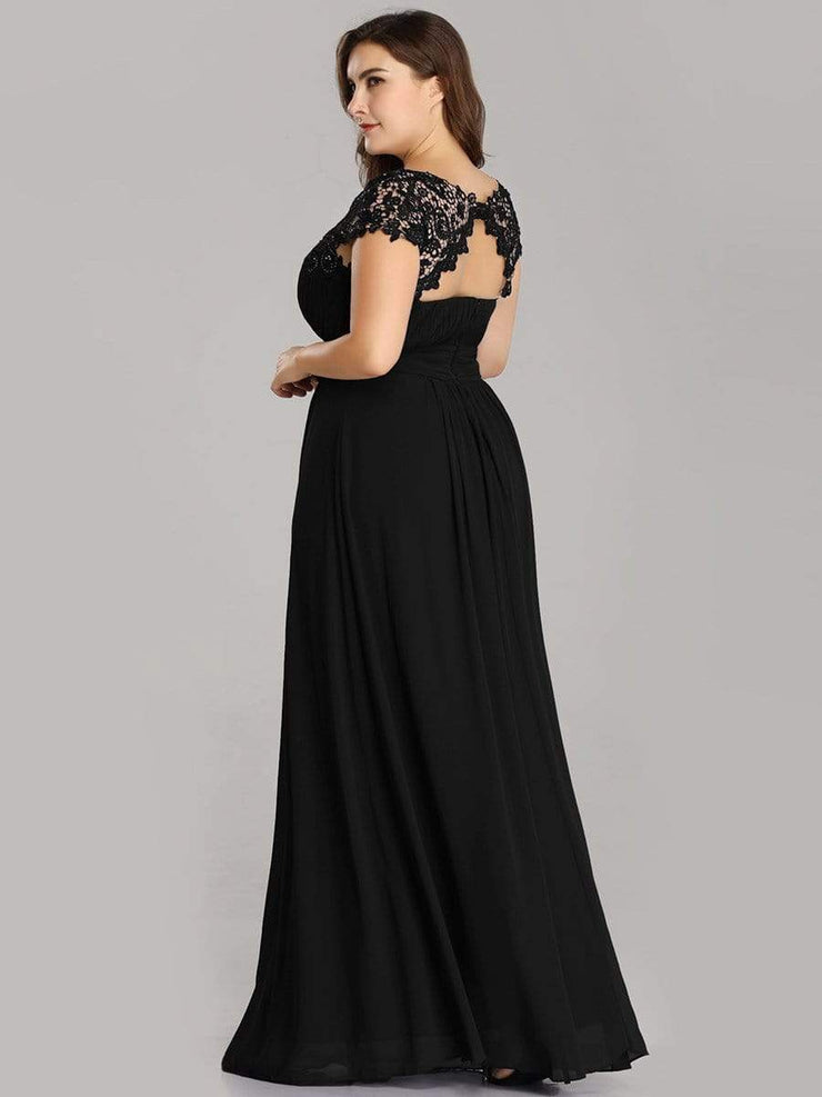 Custom Size Elegant Flattering Maxi Plus Size Evening Dress