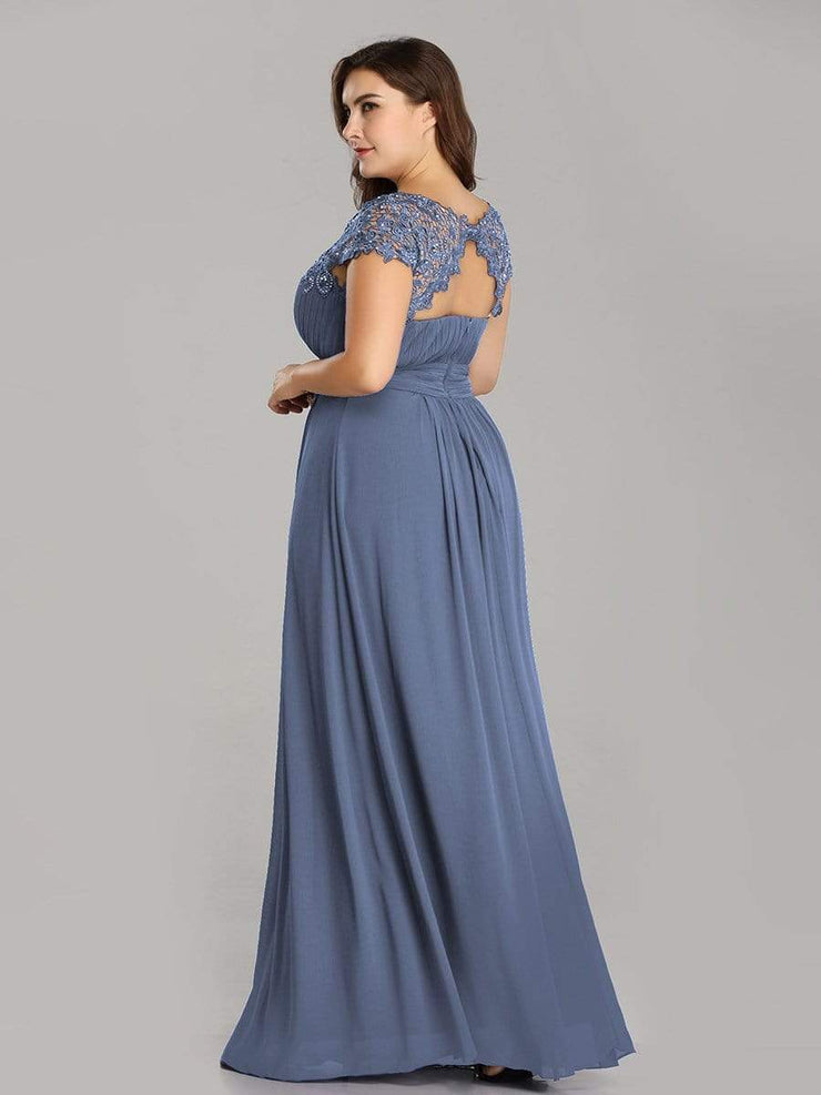 Custom Size Elegant Flattering Maxi Plus Size Evening Dress