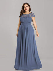 Custom Size Elegant Flattering Maxi Plus Size Evening Dress