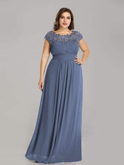 Custom Size Elegant Flattering Maxi Plus Size Evening Dress