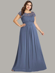 Custom Size Elegant Flattering Maxi Plus Size Evening Dress