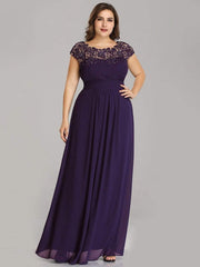 Custom Size Elegant Flattering Maxi Plus Size Evening Dress