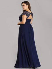 Custom Size Elegant Flattering Maxi Plus Size Evening Dress