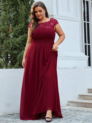 Custom Size Elegant Flattering Maxi Plus Size Evening Dress