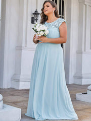 Custom Size Elegant Flattering Maxi Plus Size Evening Dress