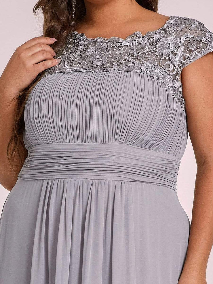 Custom Size Elegant Flattering Maxi Plus Size Evening Dress