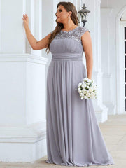 Custom Size Elegant Flattering Maxi Plus Size Evening Dress