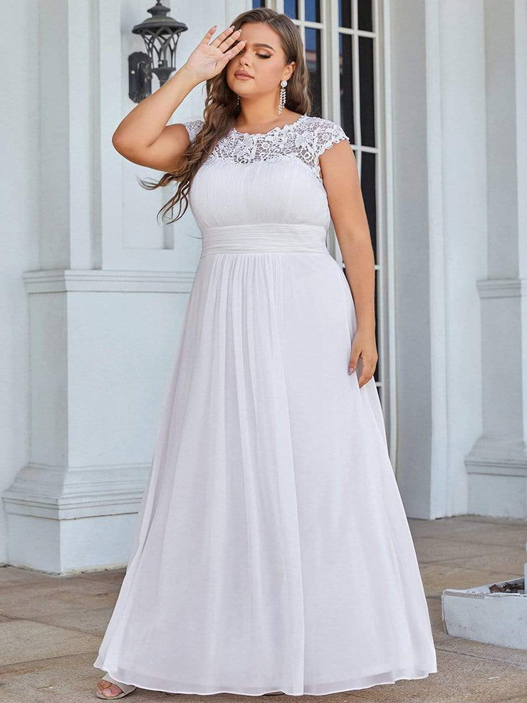 Custom Size Elegant Flattering Maxi Plus Size Evening Dress