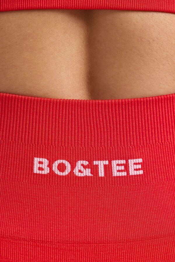 Define Luxe V-Neck Sports Bra in Poppy Red - Image 4