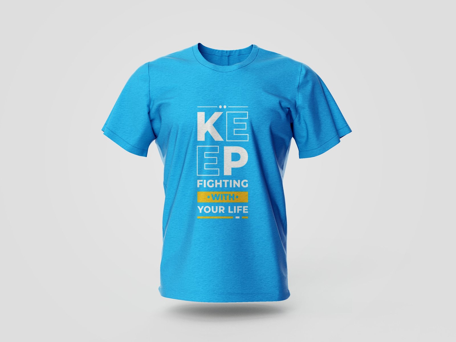 keep fighting with your life printed t shirt