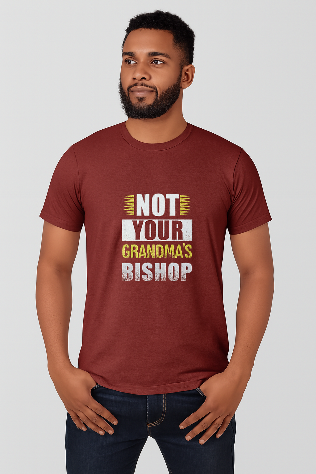 not your grandmas bishop printed t shirt
