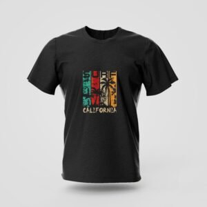 surf california printed t shirt