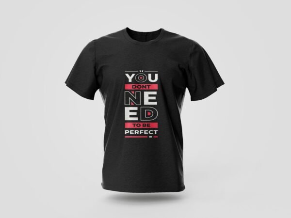 you don't need to be perfect teal printed t shirt