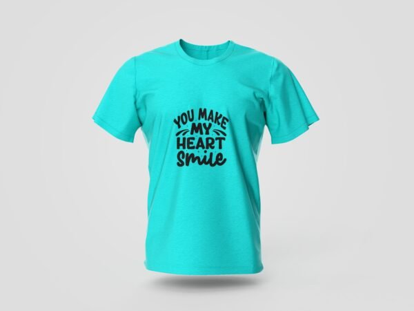 you make my heart smile printed t shirt