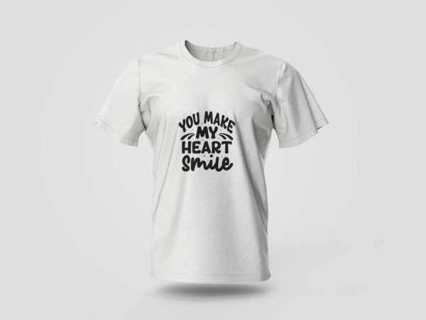 you make my heart smile printed t shirt