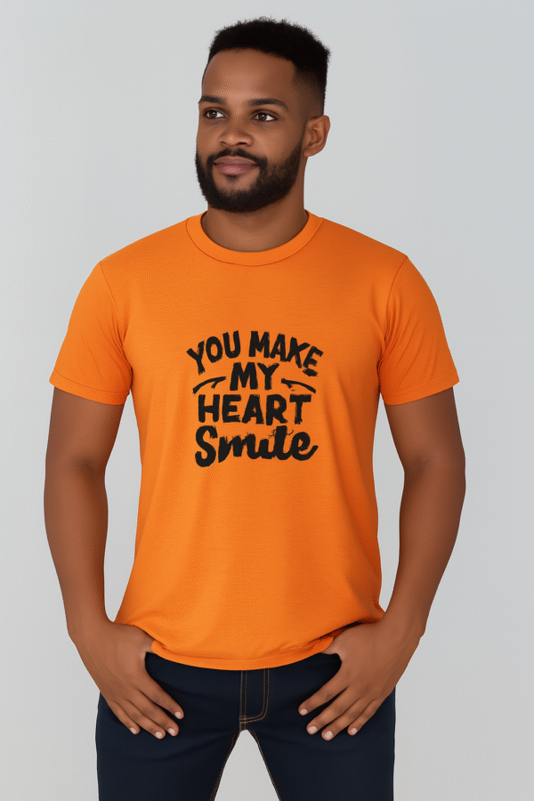 you make my heart smile printed t shirt